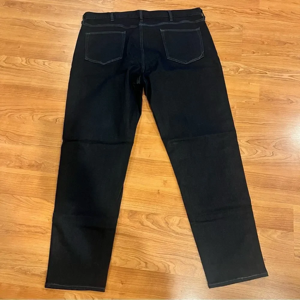 NWOT Banana Republic Men's traveler jeans taper fit size 42x34 dark wash - Picture 11 of 12
